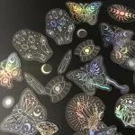 Stickers brillants avec motifs mystiques pour DIY