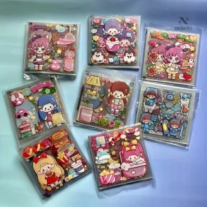 Stickers colorés de nourriture et objets du quotidien