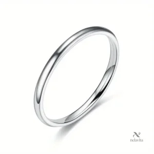 Bague homme minimaliste en acier inoxydable – Anneau élégant argent, or, noir ou rose