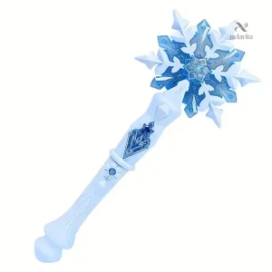 Baguette magique lumineuse flocon de neige – Accessoire déguisement princesse et fée