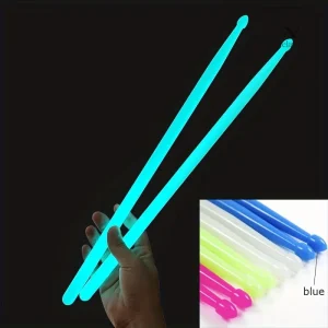 Baguettes de Batterie Fluorescentes – Paire Lumineuse Glow-in-the-Dark, Légères et Résistantes pour Concerts & Entraînement