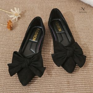 Ballerines femme avec nœud - Légères et confortables à enfiler