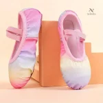 Ballerines multicolores en tissu souple pour filles