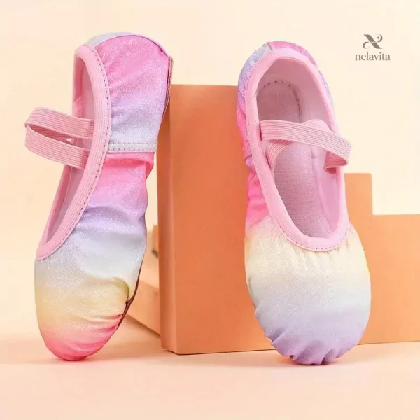 ballerines-fille-multicolores-en-tissu-souple-chaussures-p2gy2i-1 Ballerines multicolores en tissu souple pour filles