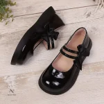 Chaussures habillées confortables pour enfants, coloris noir