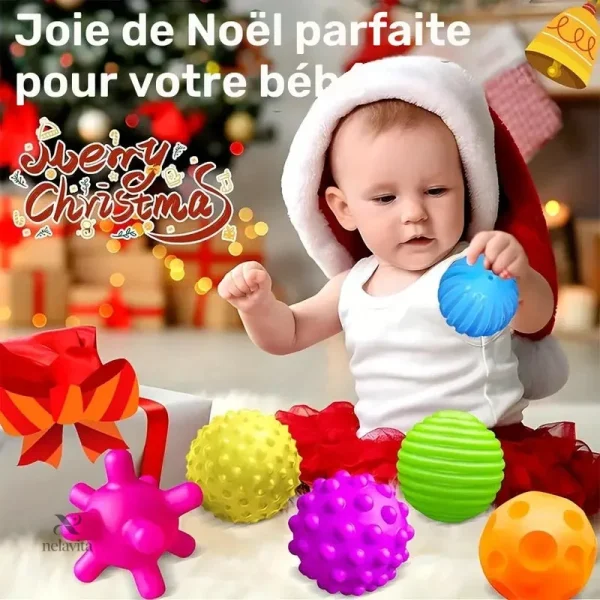 Balles d'éveil texturées pour le développement tactile des bébés