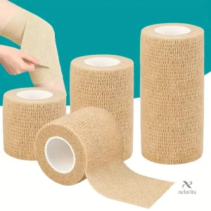 Bandes de Compression Auto-Adhésives – Rouleaux Élastiques Cohésifs pour Entorses, Pansements et Maintien Articulaire