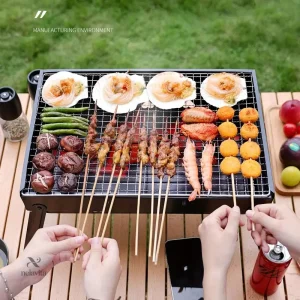 Barbecue portable pliable au charbon pour camping