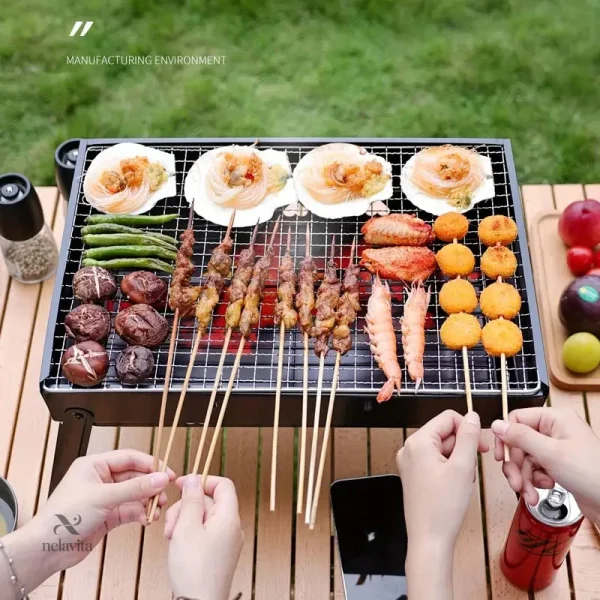barbecue-portable-pliable-au-charbon-grill-de-camping-ide-j56dro-1 Barbecue portable pliable au charbon pour camping