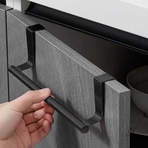 Barre porte-serviette inox sans perçage pour rangement pratique