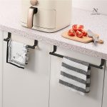 Support inox élégant pour serviettes, installation sans outils