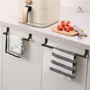 Support inox élégant pour serviettes, installation sans outils
