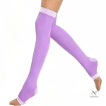 Bas de contention violet pour jambes légères et confortables
