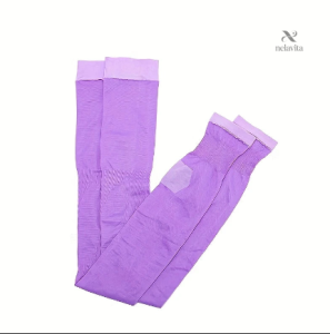 Bas mi-cuisses avec compression douce et style coloré pour femmes