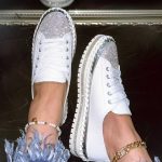 Baskets à strass scintillantes pour femmes, chaussures décontractées à plateforme