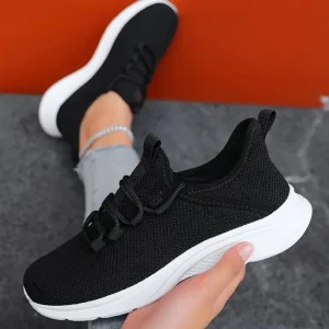 Baskets femme beiges respirantes – Chaussures de sport légères et confortables pour marche, running et quotidien