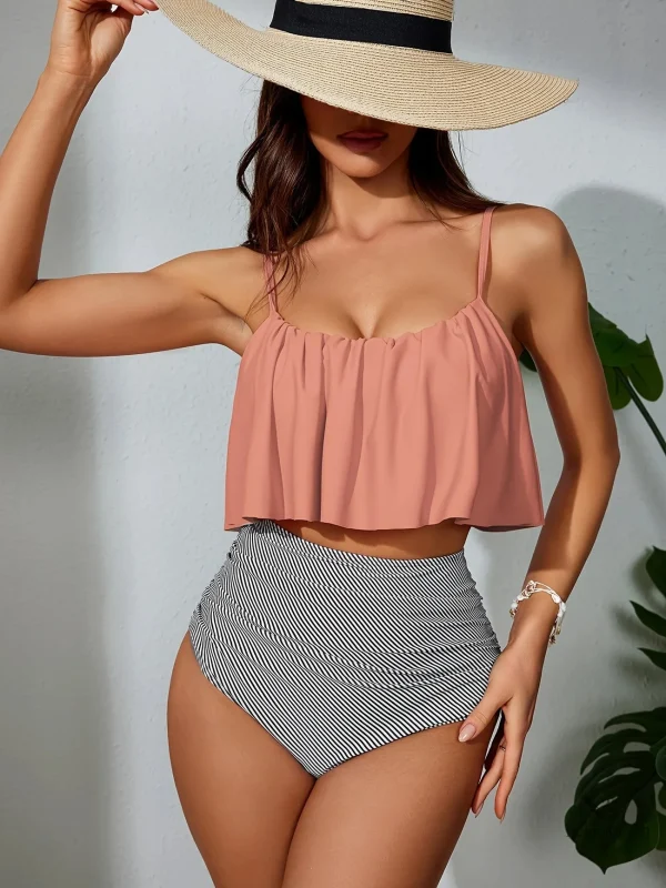 bikini-deux-pieces-femme-haut-a-volants-vert-kaki-rose-cu-k8hbdk-1