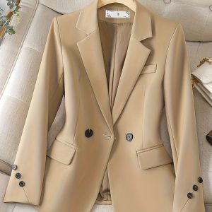 Blazer Femme Élégant Double-Boutonnage