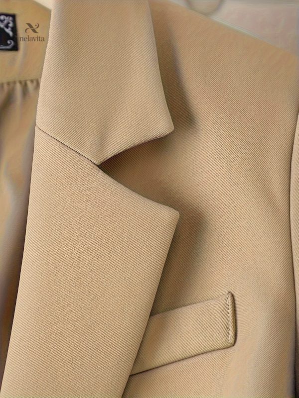 Blazer Femme Stylé avec Détails Double-Boutonnage