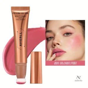Blush Liquide Glow Glam #01/#02/#03 – Applicateur Éponge Intégré | Effet Bonne Mine Instantané