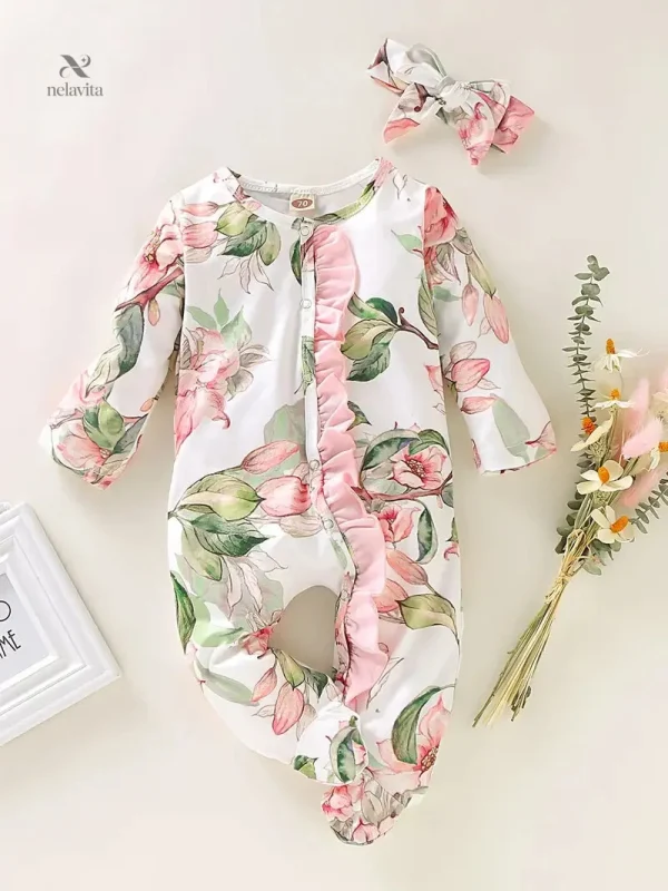 body-bebe-fille-a-fleurs-jaune-avec-bandeau-pyjama-combin-9qweuz-1