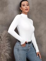Body Manches Longues Ajusté pour Femme