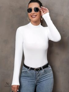 Body Col Montant Femme Élégant et Pratique