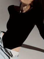 Body à manches longues pour femme, look séduisant