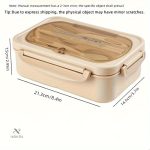 Accessoire de cuisine, boîte à emporter compartimentée avec couverts