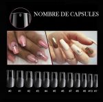 Accessoire pour ongles : faux ongles transparents carrés