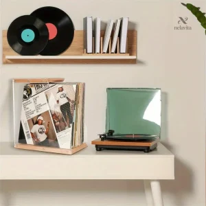 Boîte de présentation en bois et acrylique pour albums LP