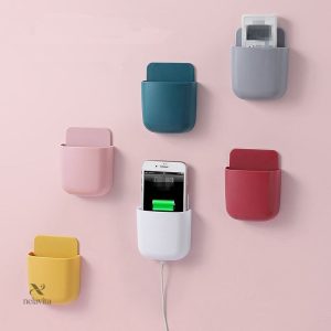 Boîte de rangement murale pour téléphone et télécommandes