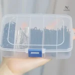 Boîte de rangement pour accessoires cheveux organisée