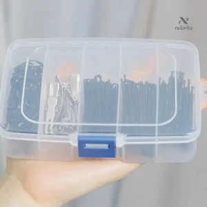Boîte de rangement pour accessoires cheveux organisée