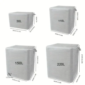 Boîte de rangement pliable avec couvercle – Grande capacité 30L à 220L pour vêtements, jouets et organisation maison