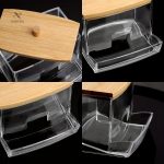 Organisation élégante avec boîte pour cotons en bois