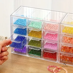 Organiseur multi-cases pratique pour loisirs créatifs