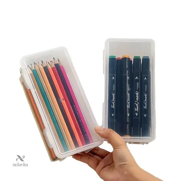 Rangement transparent pour crayons et marqueurs