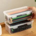 Boîte de rangement empilable pour bureau et école