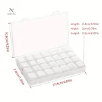 Boîte de rangement transparente 28 cases pour accessoires