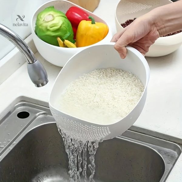 Ustensile de cuisine pour rincer et égoutter le riz