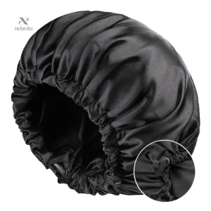 Bonnet de Nuit Réversible en Satin Réglable – Anti-Frisottis, Protection Cheveux Bouclés, Lisses ou Crépus – Confort et Style, Multicolore