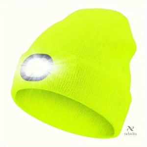 Bonnet LED Rechargeable avec Lampe Frontale – Éclairage de Nuit pour Sport, Camping et Randonnée