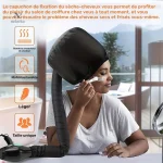 Soin capillaire avec casque souple et chaleur douce