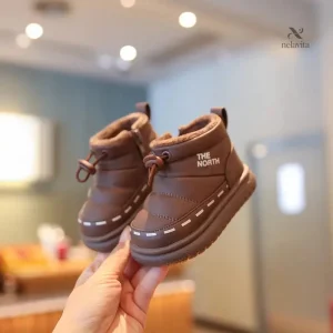 Bottes bébé fille hiver fourrées antidérapantes – Chaussures chaudes confortables