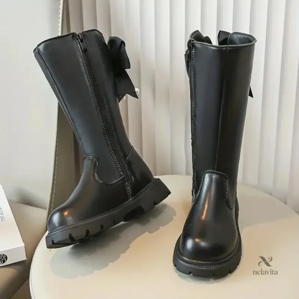 Bottes confortables pour fille, ornées de perles