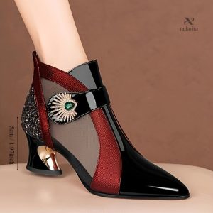 Bottines femme à talon - Strass & paillettes