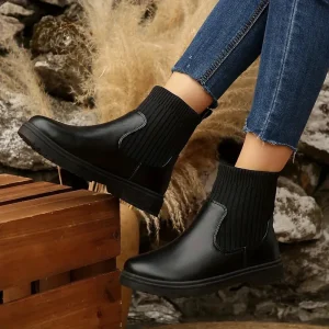 Chaussures confortables pour garçon, modèle noir sans lacets