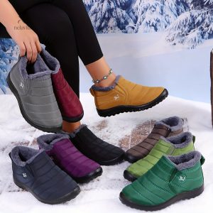 Bottines imperméables femme - Chaussures d'hiver antidérapantes