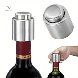 Bouchon inox sous vide pour conservation de vin